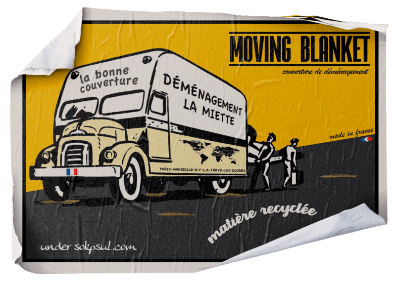 étiquette couverture de déménagement