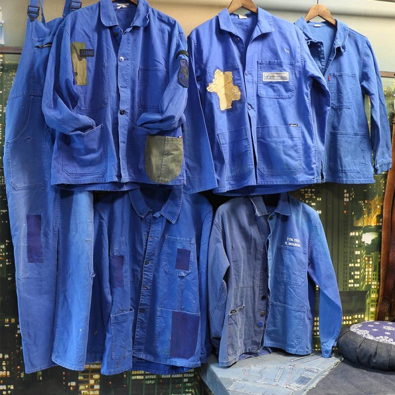 veste bleu de travail