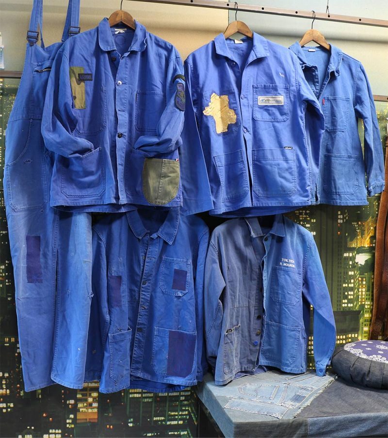 veste bleu de travail