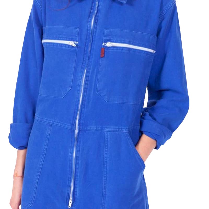 combinaison bleu de travail customisée